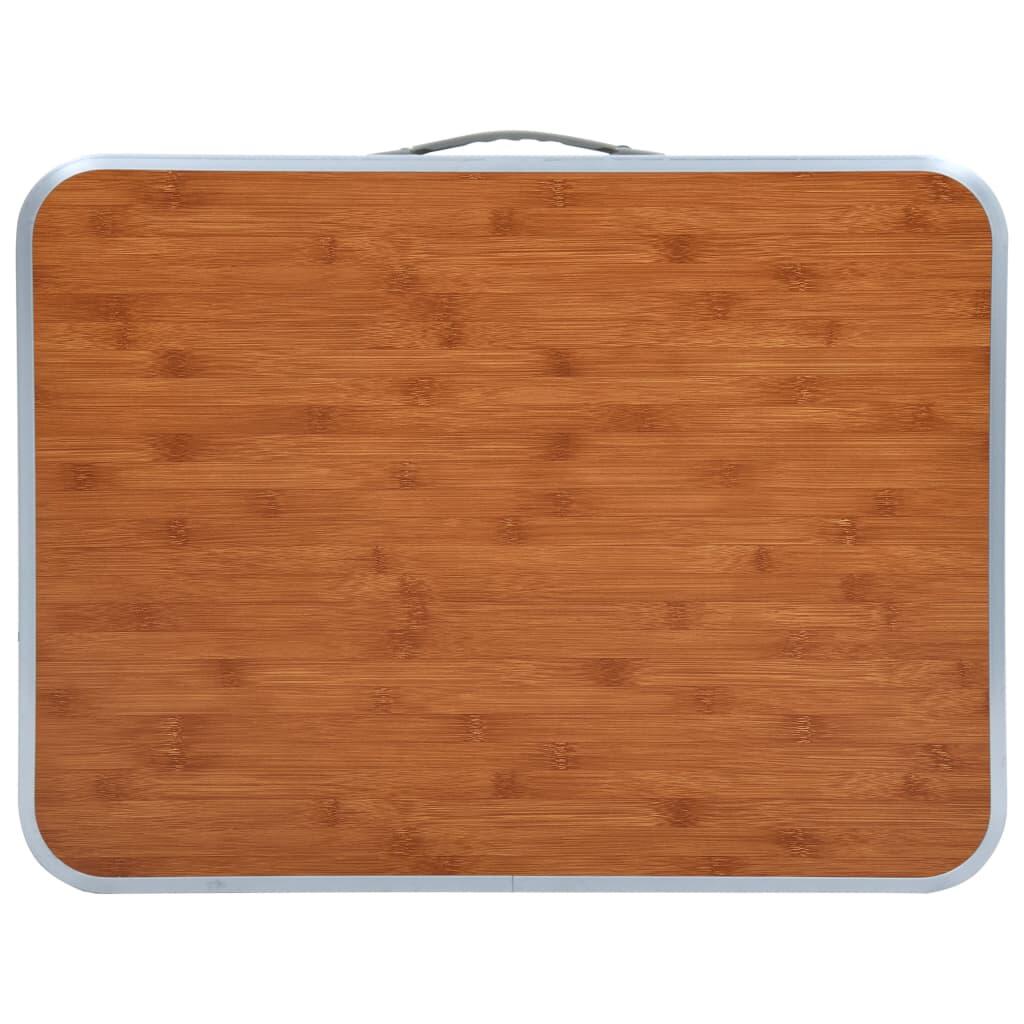 Mesa de campismo dobrável 60x45 cm alumínio 4/7