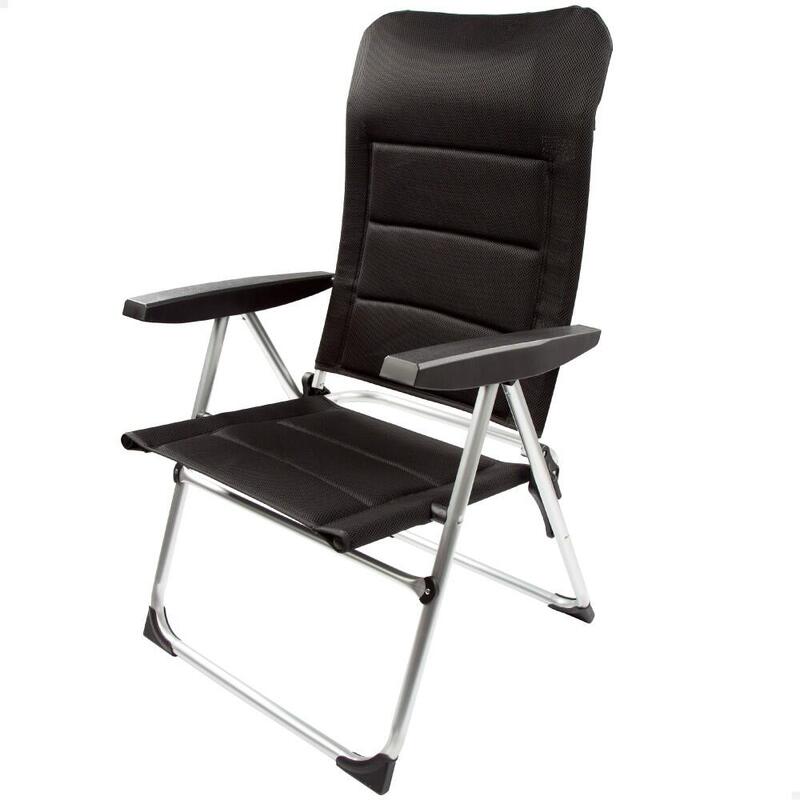 Silla plegable jardín acolchado Deluxe multiposición Aktive