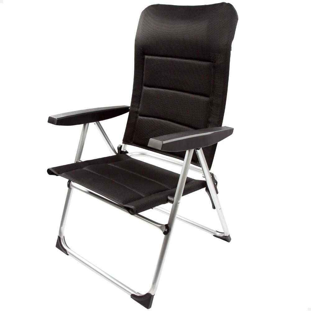 Aktive - Aktive - Chaise Pliante De Jardin Rembourrée Deluxe Dossier Réglable, Noire - Siège Pliant - Noir - Taille Unique - Decathlon
