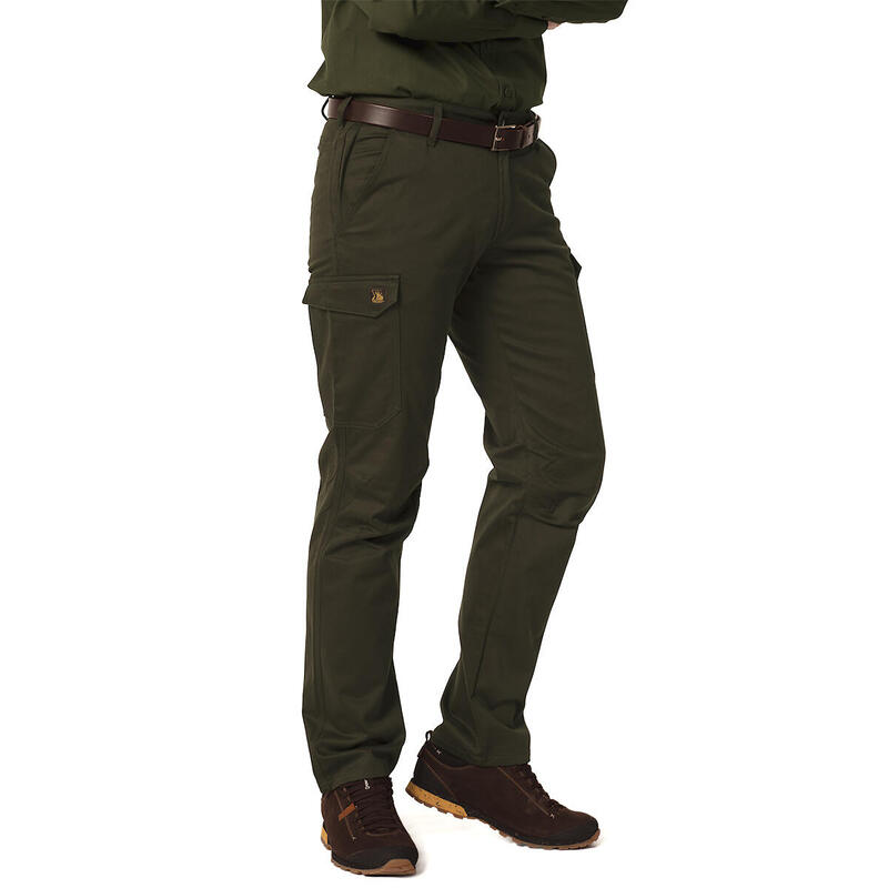 Spodnie myśliwskie męskie Tagart Traper oliwkowe krój typu bojówki
