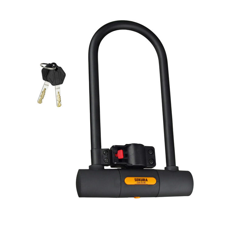 Antifurt bicicleta tip U, suport prindere, 32 x 18 x 4 cm