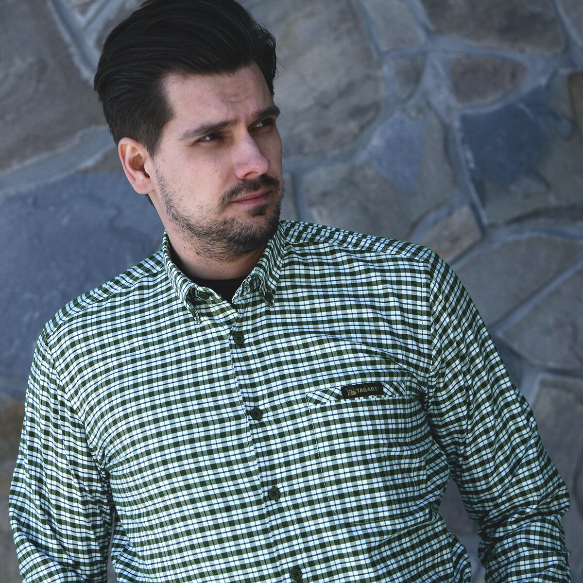 Chemise Outdoor Life Homme – Imprimé Grand Cerf, Manches Longues, Coton, Taille L