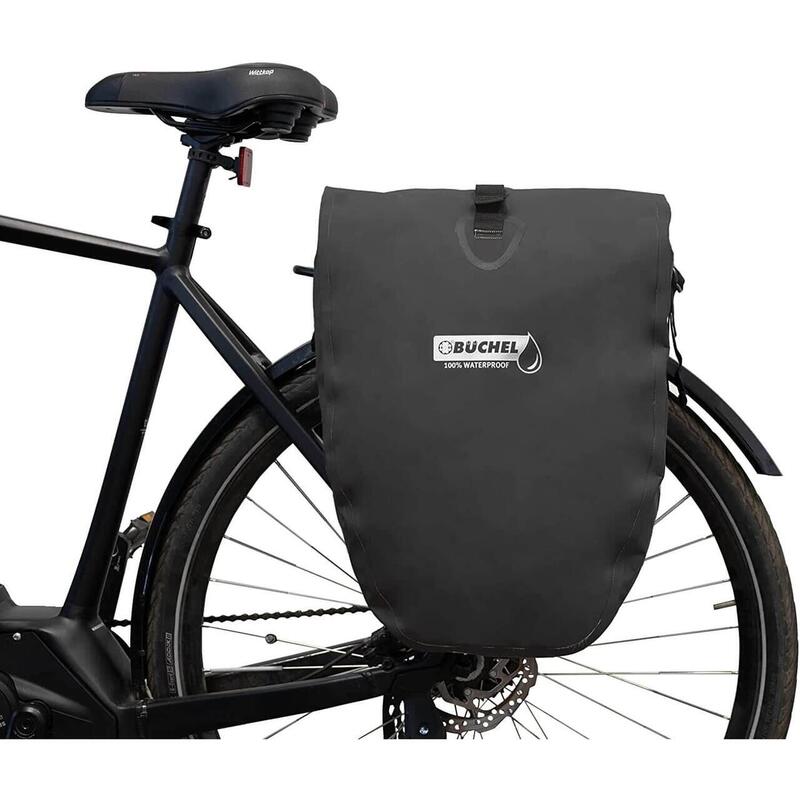 Geanta portbagaj bicicleta, impermeabila, 25.4 L, negru