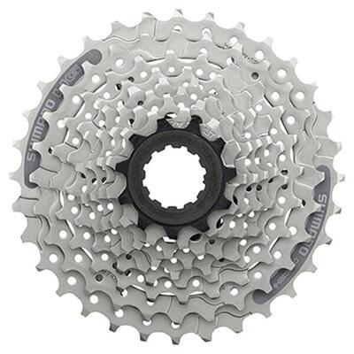 Shimano hg201-9 acera 9v vrijloop voor mountainbikes. zilver. 11-32d