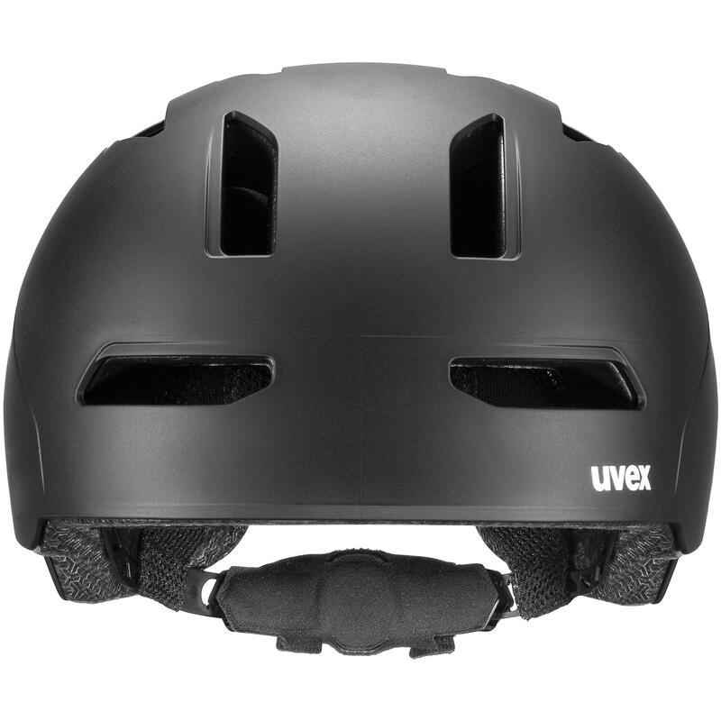 Kask rowerowy miejski Uvex urban planet LED czarny matowy
