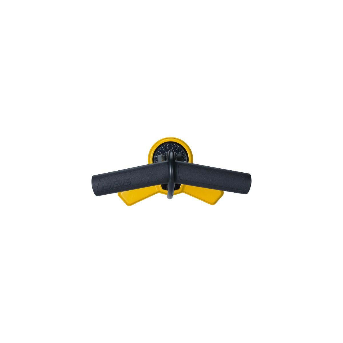 Standpumpe mit Manometer für Presta Dunlop und Schrader AirSteel BFP-27 Schwarz 6/7