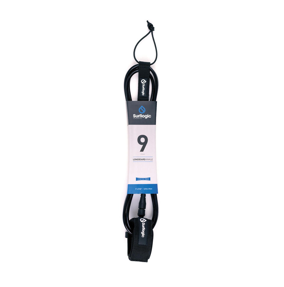 Leash Surf Logic Surf Longboard 9 Ankle Black