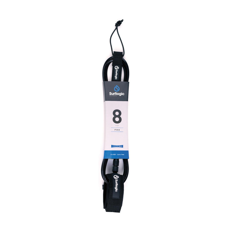Leash do deski Surf Logic Surf Pro 8 Black