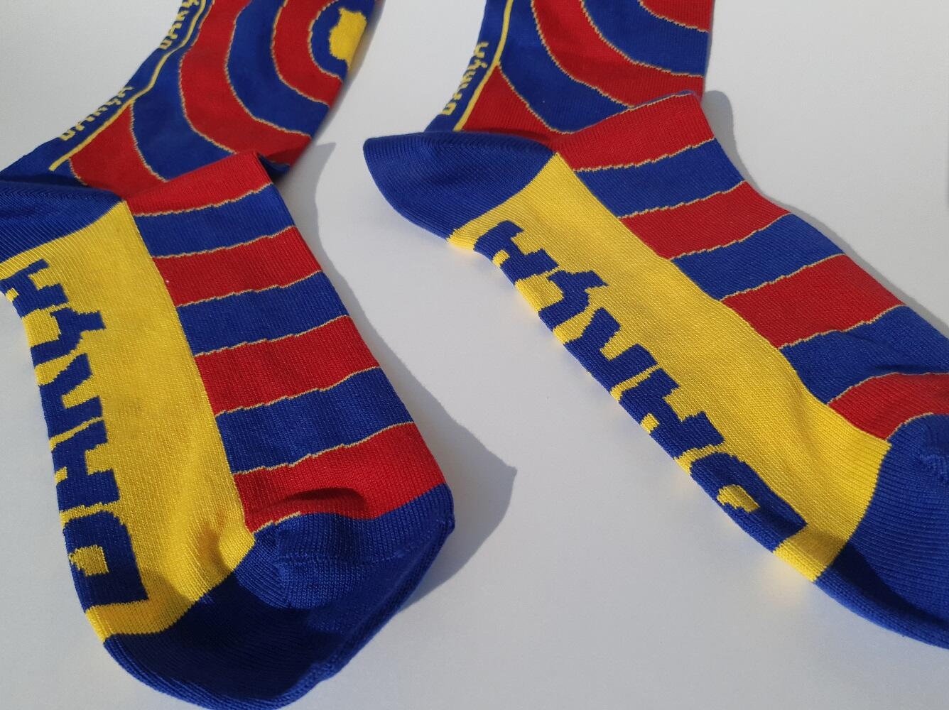 FC Barcelona Kinder-Socken in Granatrot und Blau 2/4