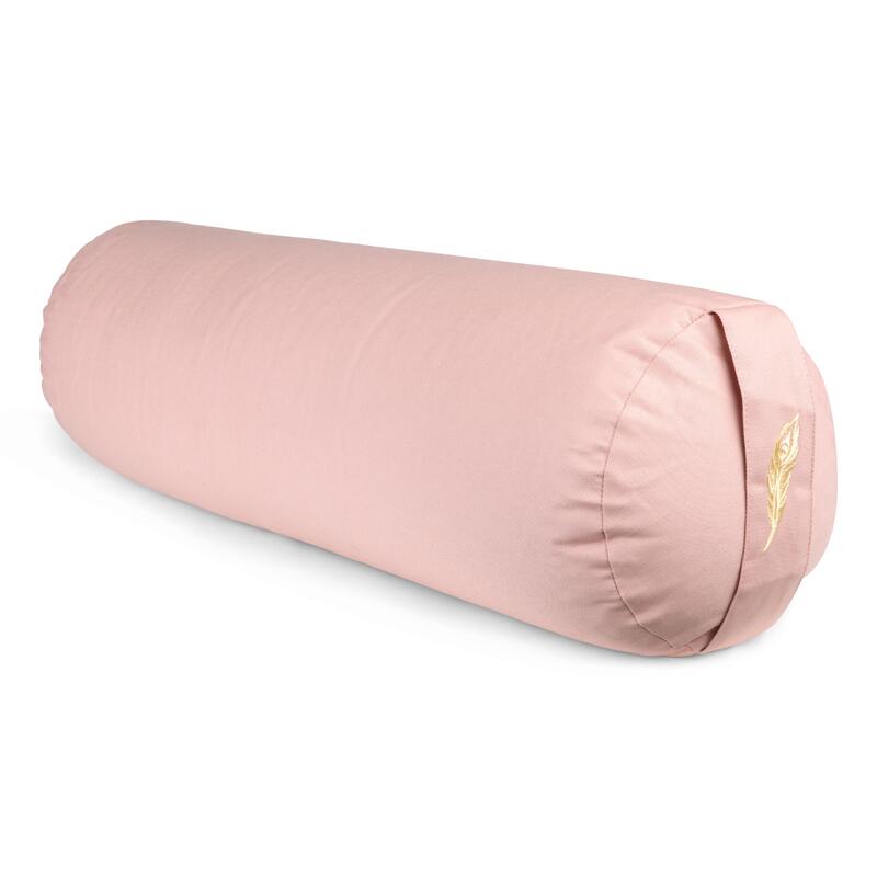 MindBaas - Coussin de yoga - Rose - 60 x 20 (longueur x diamètre)