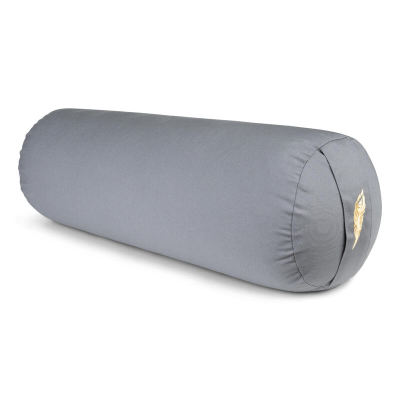 MindBaas - Coussin de yoga - Gris - 60 x 20 (longueur x diamètre)