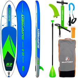 Stand Up Paddle Gonflable SURFREN S3 12'0"  Bleu/Vert