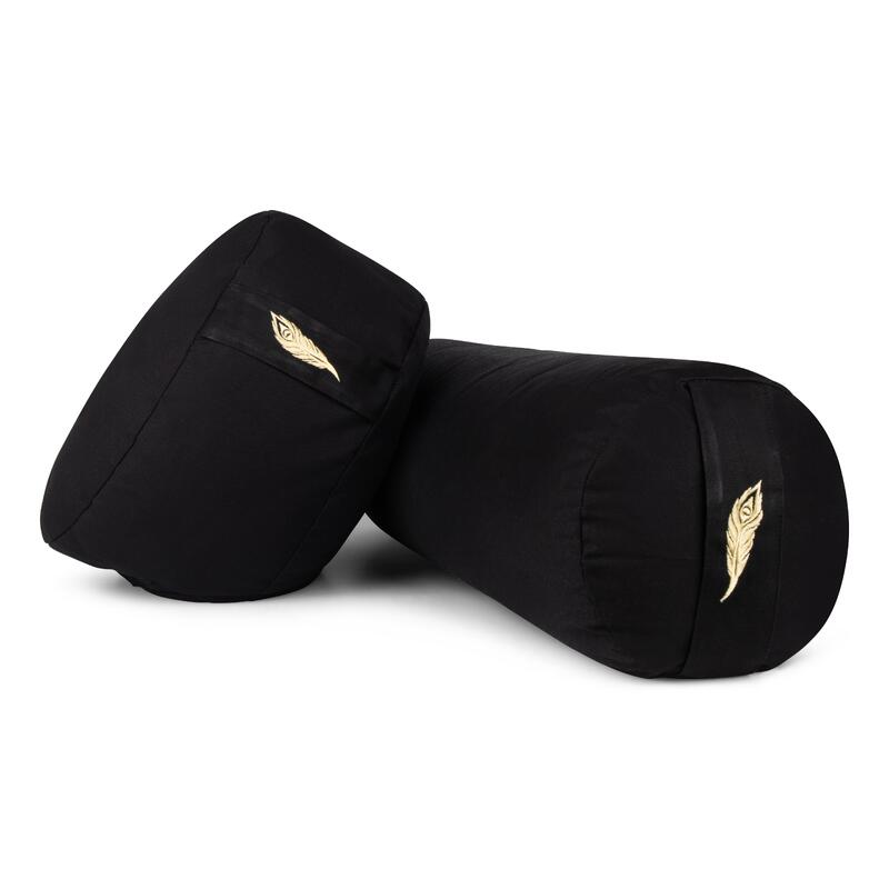 MindBaas Yoga Bolster Eco Zwart 60 x 20 (lengte x diameter
