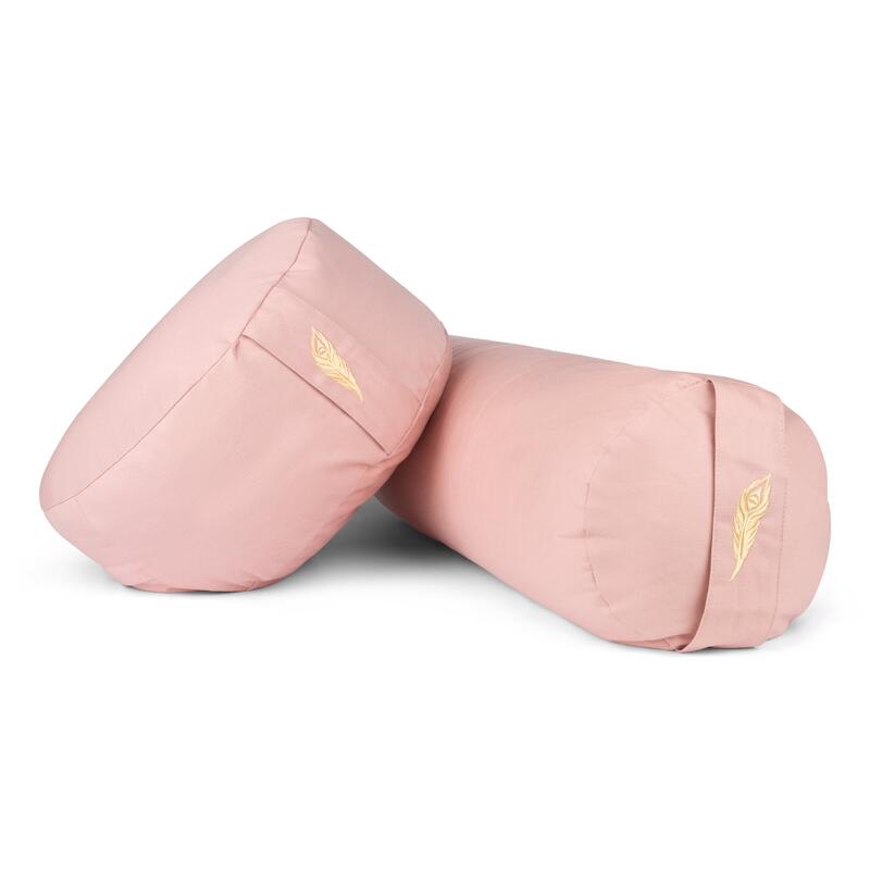 MindBaas - Yoga Bolster - Eco - Roze- 60 x 20 (lengte x diameter)