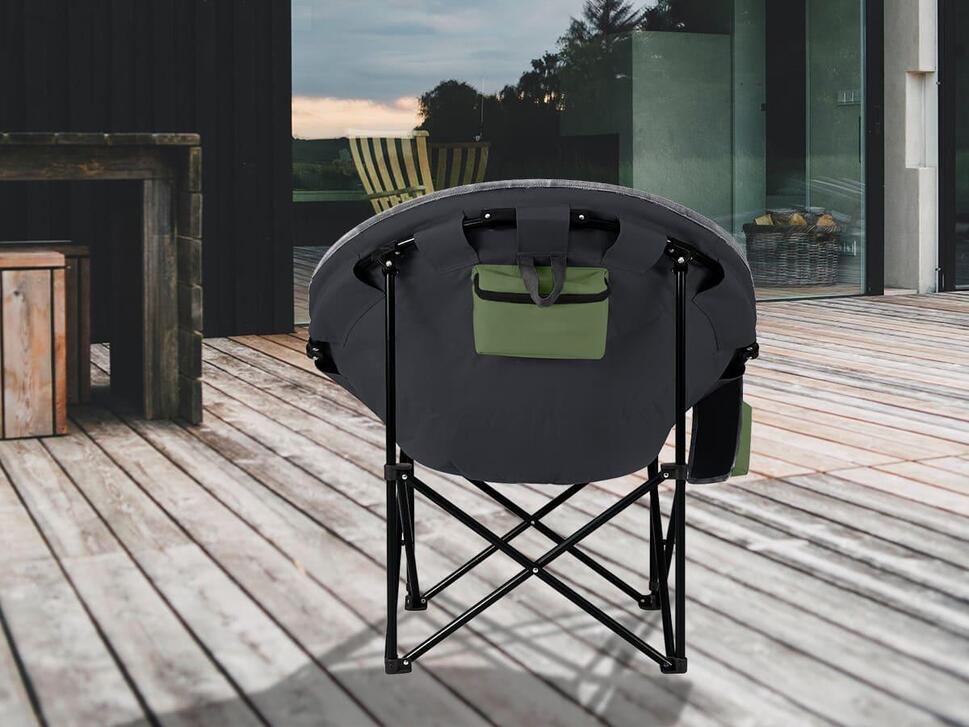 Krzesło kempingowe składane Moonchair Sirkka, do 150 kg, ze schowkiem termicznym