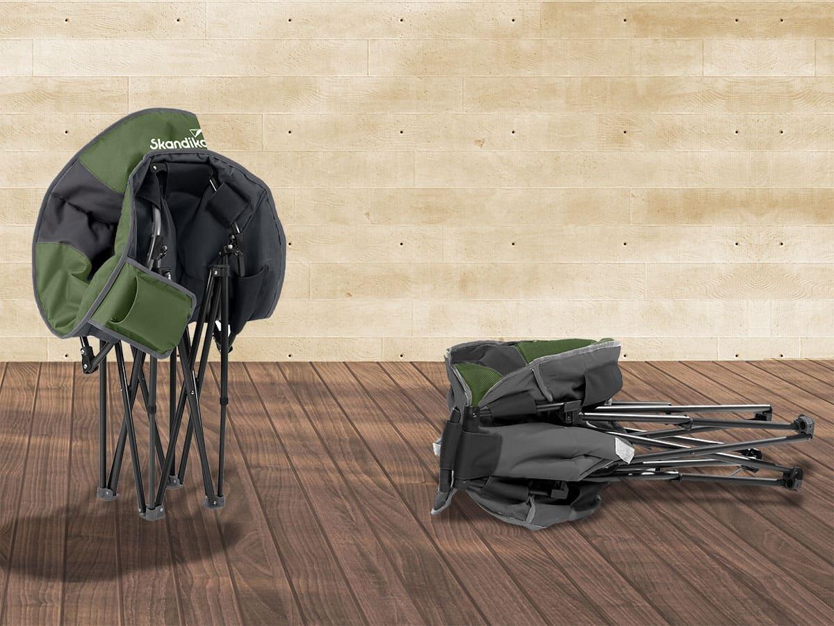 Fauteuil De Camping Moonchair XXL Skandika – Confortable, Rembourré, Pliable, Sac De Transport, Antidérapant (Max 150 Kg)