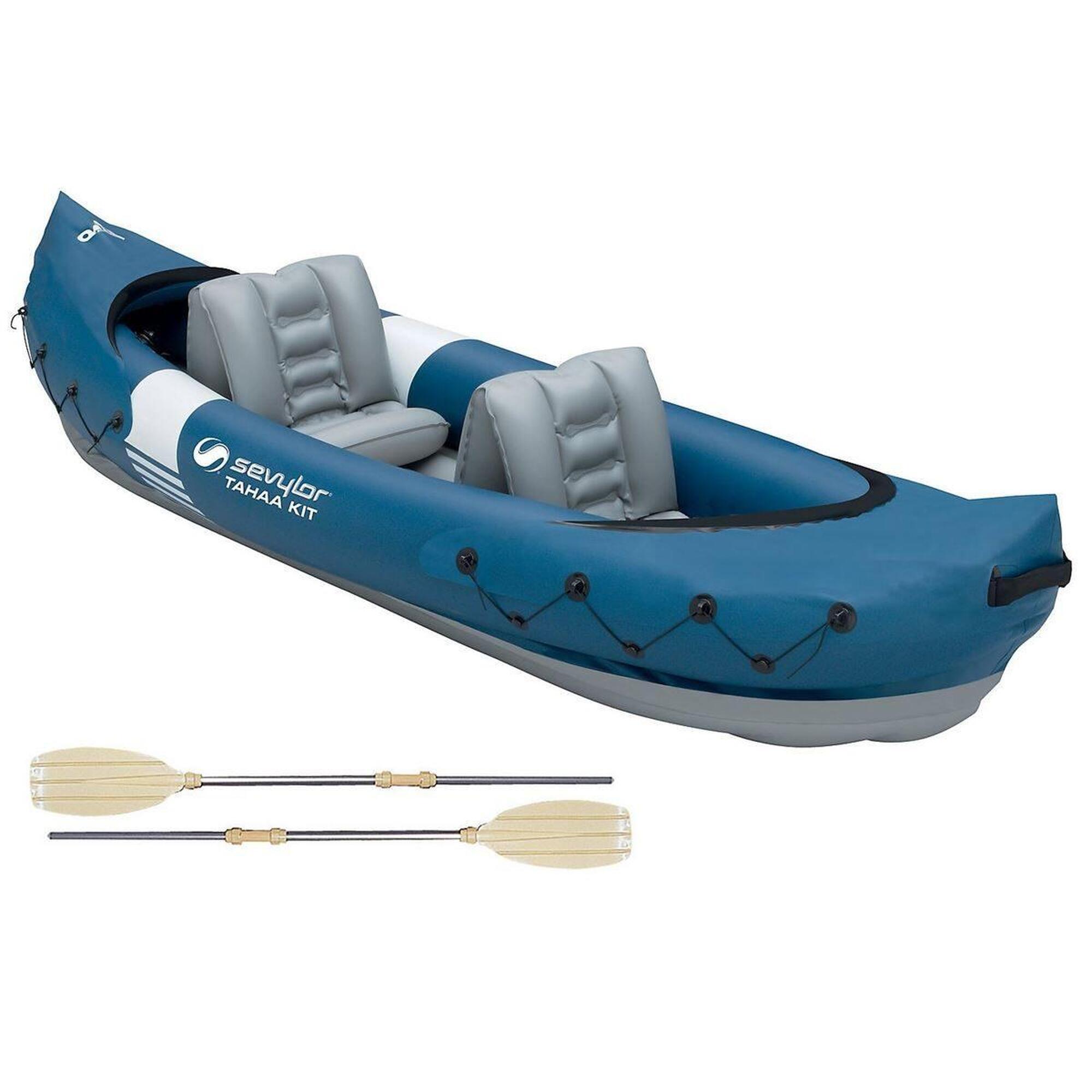 Tahaa Kit 2 Person Inflatable Touring Kayak - Blue 1/5