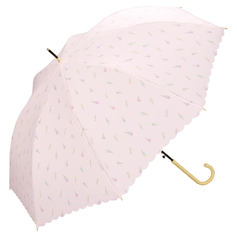 Ice Cream Pattern UV Protection Long Umbrella - Pink