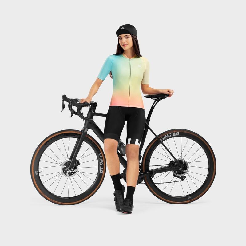 Camisola manga curta Ciclismo SIROKO M2 Angles Amarelo Mulher