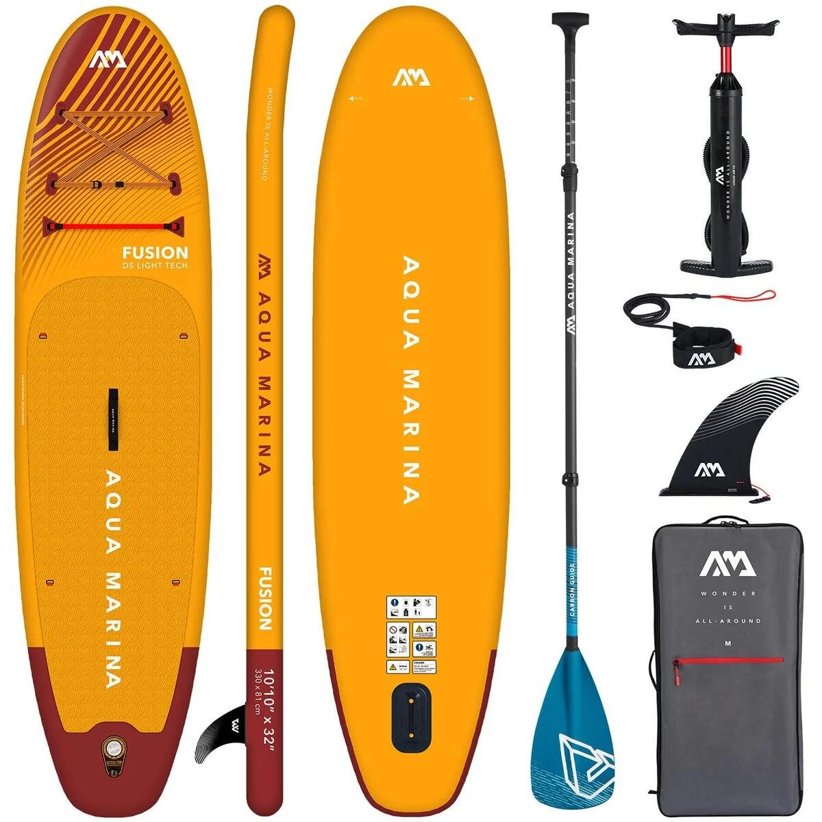 AQUA MARINA AQUA MARINA FUSION BT-23FUP SUP opblaasbaar board CARBON PADDLE oranje