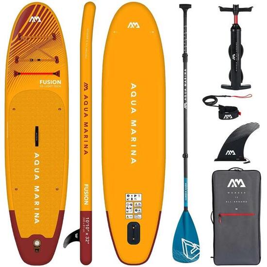 AQUA MARINA FUSION SUP Board Stand Up Paddle aufblasbar CARBON PADDEL