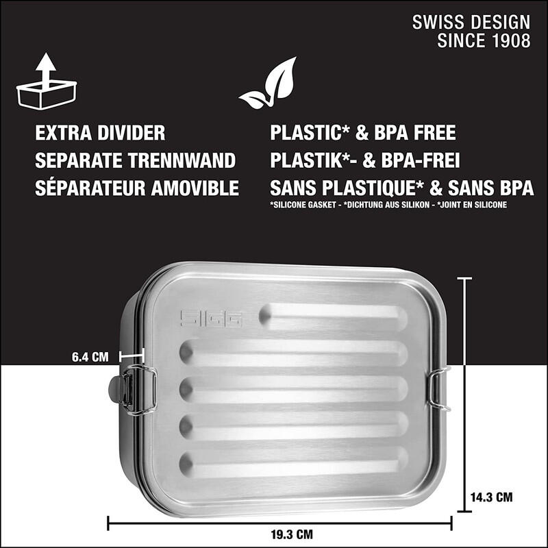 SIGG Gemstone Lunch Box 1.1L Auslaufsichere Brotdose, Edelstahl 3/5