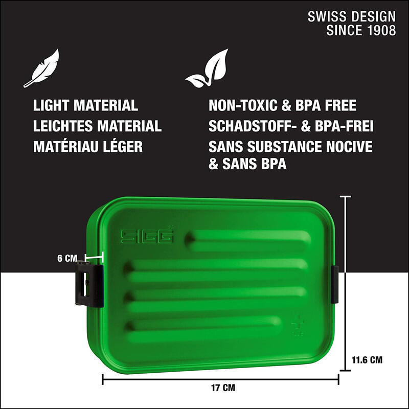 Metal Proviantdose Food Box Plus S green 4/5