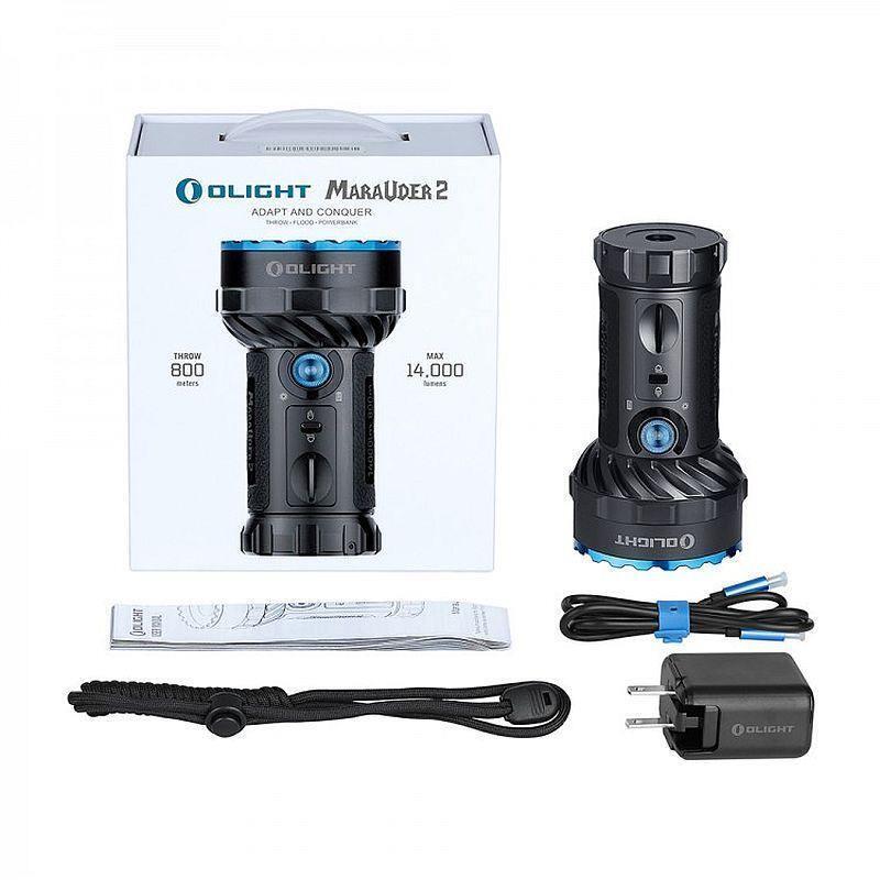 Lanterna OLIGHT Marauder 2 14000 lúmens dupla preta