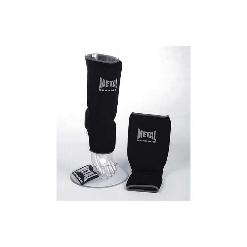 Proteção de tornozelo reforçada preto Metal Boxe