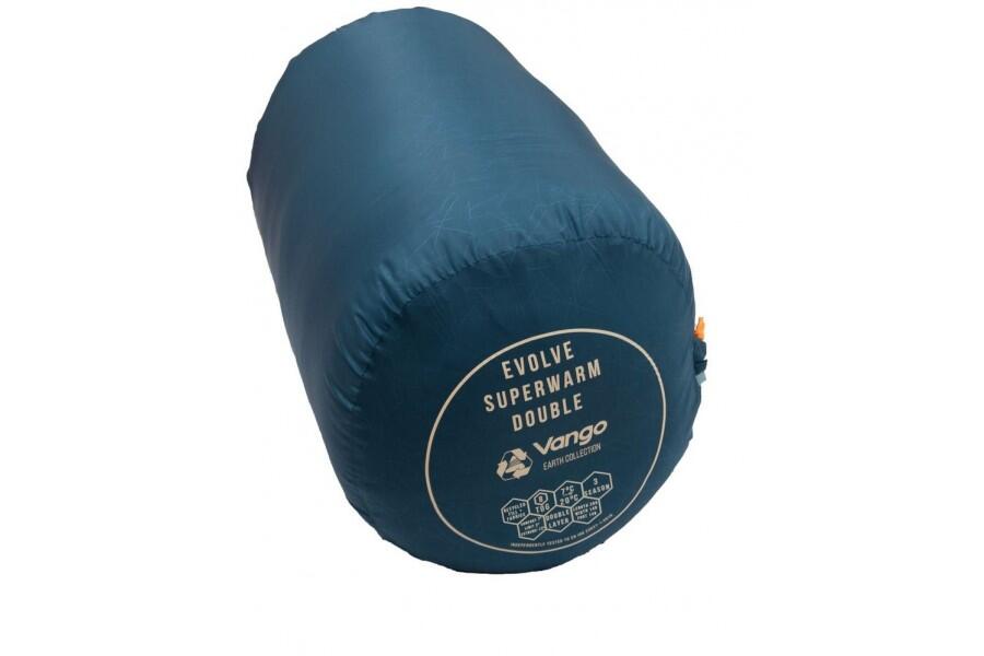 Vango Evolve Recycled 3-Season Double Sleeping Bag - Moroccan Blue 5/6