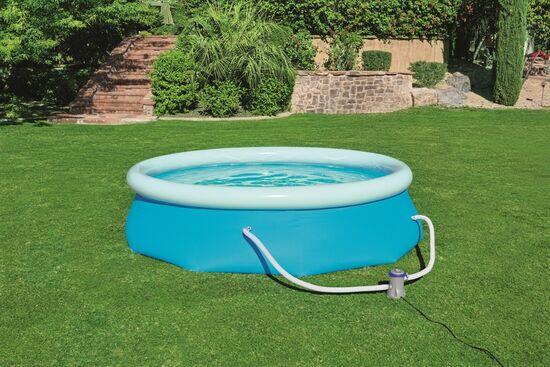 Bestway 10ft Fast Set Round Pool Bundle, Swimming Pool, Blue 3/3