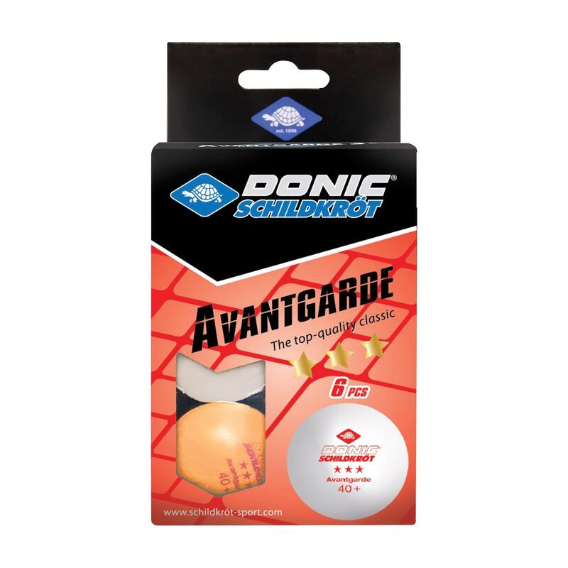 Donic Tischtennisbälle Avantgarde 6 Stück 3x weiß / 3x orange