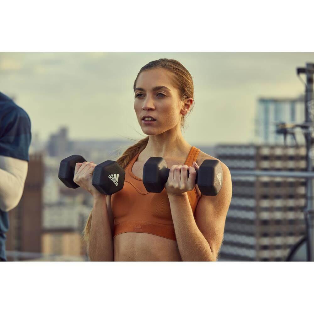 Adidas 4kg Neoprene Hex Dumbbells 4/5