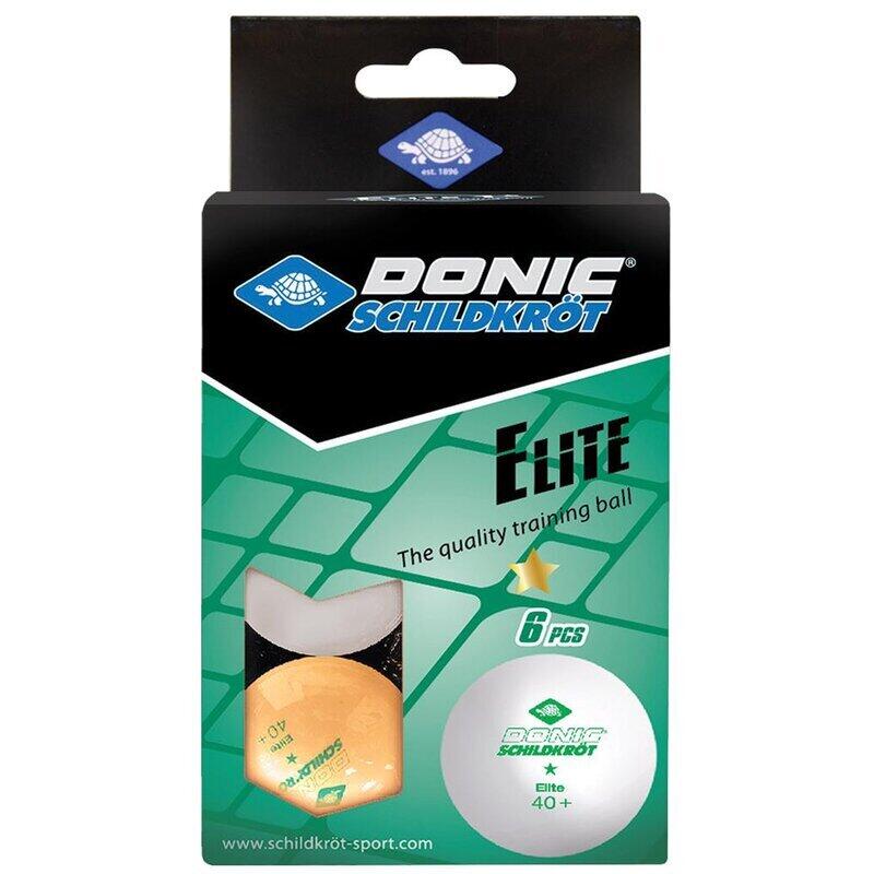 Donic Tischtennisbälle Elite 1* 6 Stück 3x weiß / 3x orange