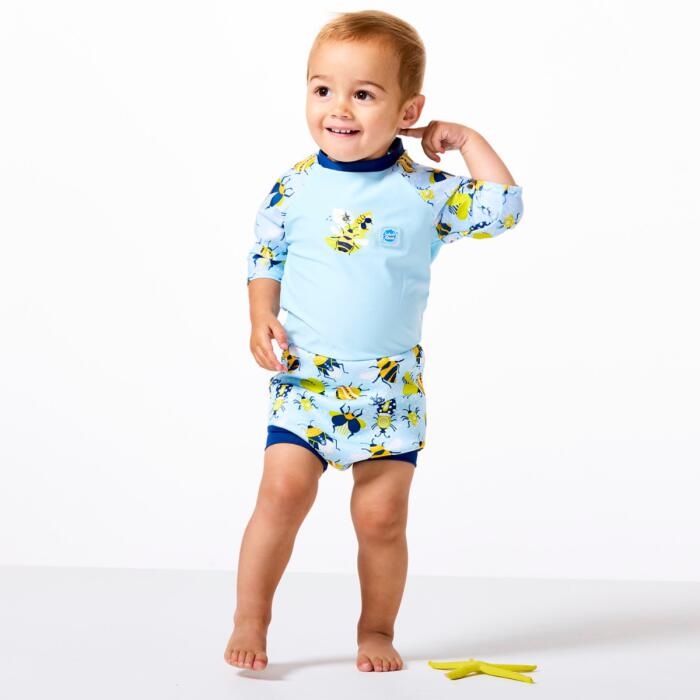 Splash About Baby Boy's Happy Nappy Sunsuit One-piece swimsuit with Swim  Diaper - Under the Sea, 6-14 Months