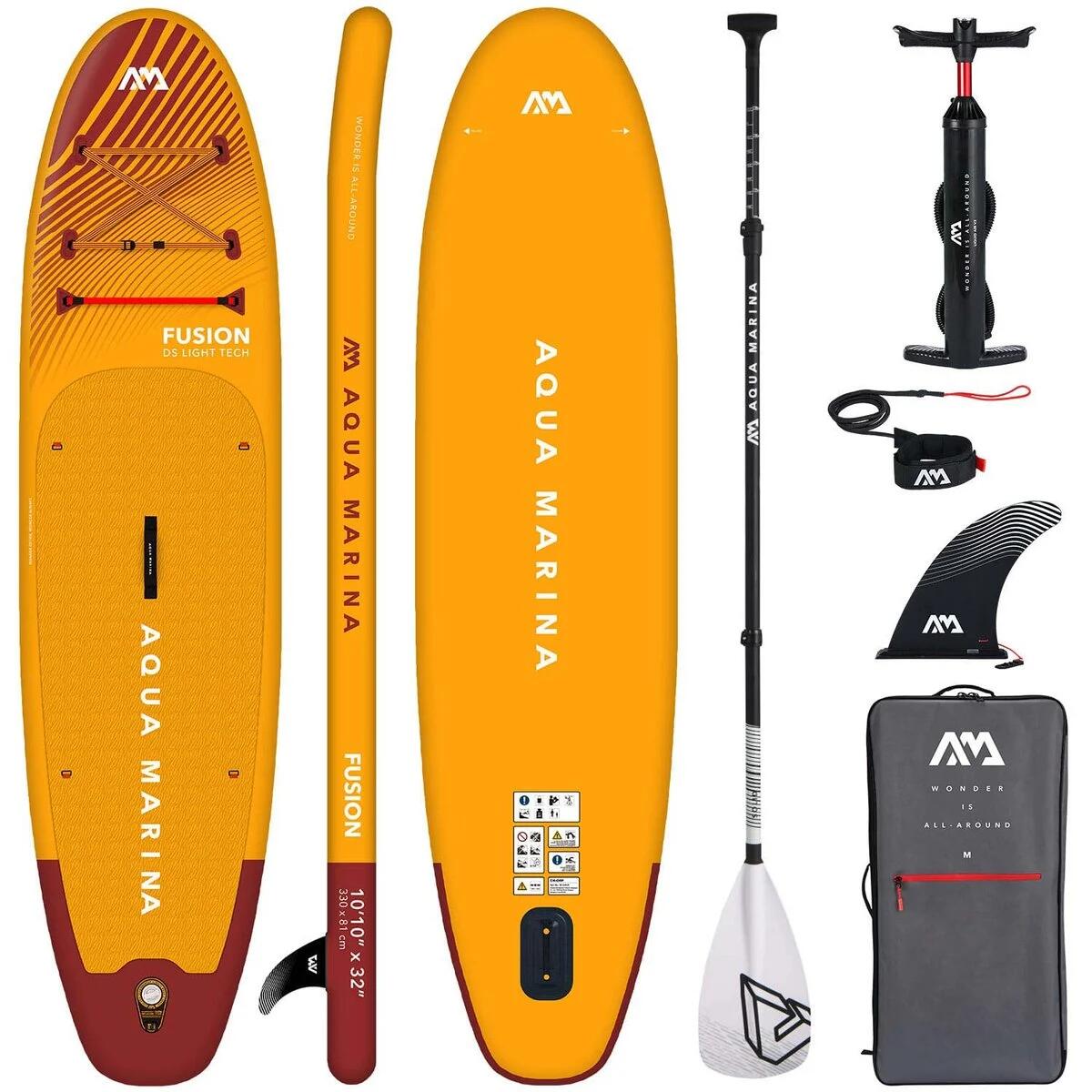 AQUA MARINA FUSION BT-23FUP Oranje SUP opblaasbaar board SOLID glasvezel Paddel 1/5