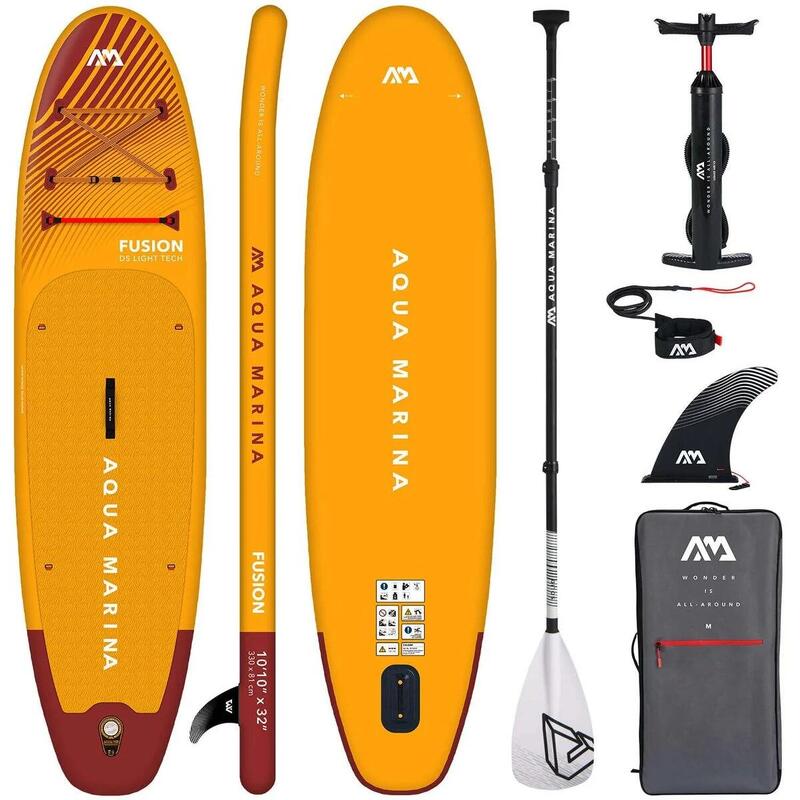 AQUA MARINA FUSION SUP Board Stand Up Paddle gonflable SOLID PADDEL