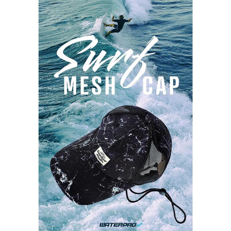 Adult Unisex Sun Protection Surf Mesh Cap - Black