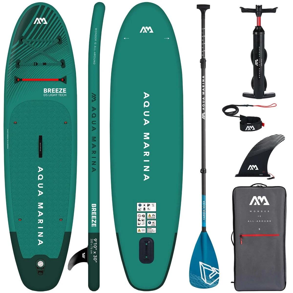 AQUA MARINA SUP opblaasbaar board Aqua Marina Breeze BT-23BRP met een koolstofvezel peddel