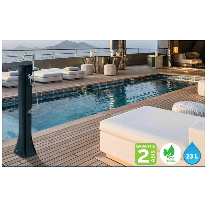 Ducha Solar Exterior Happy Go 23L con Enjuague de Pies - PEHD - 120 cm