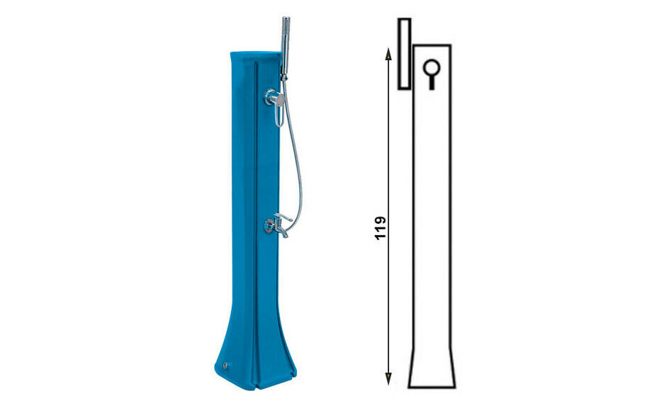 Douche d'extérieur Solaire Happy Go 23L avec Rince pieds - PEHD - 120 cm 4/4