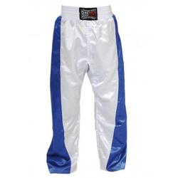 Pantalon de full-contact en satin bleu & blanc