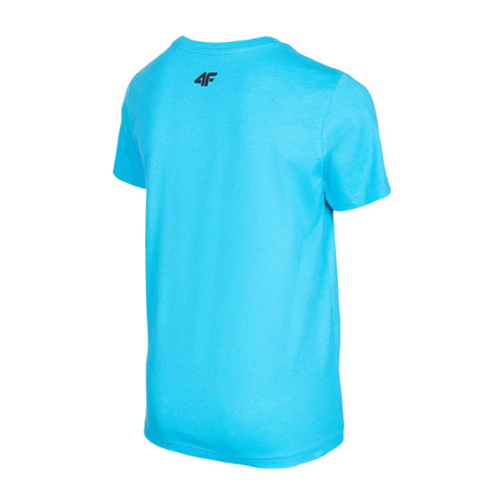 T-shirt criança ginástica 4F HJL22-JTSM009 Azul 4/4