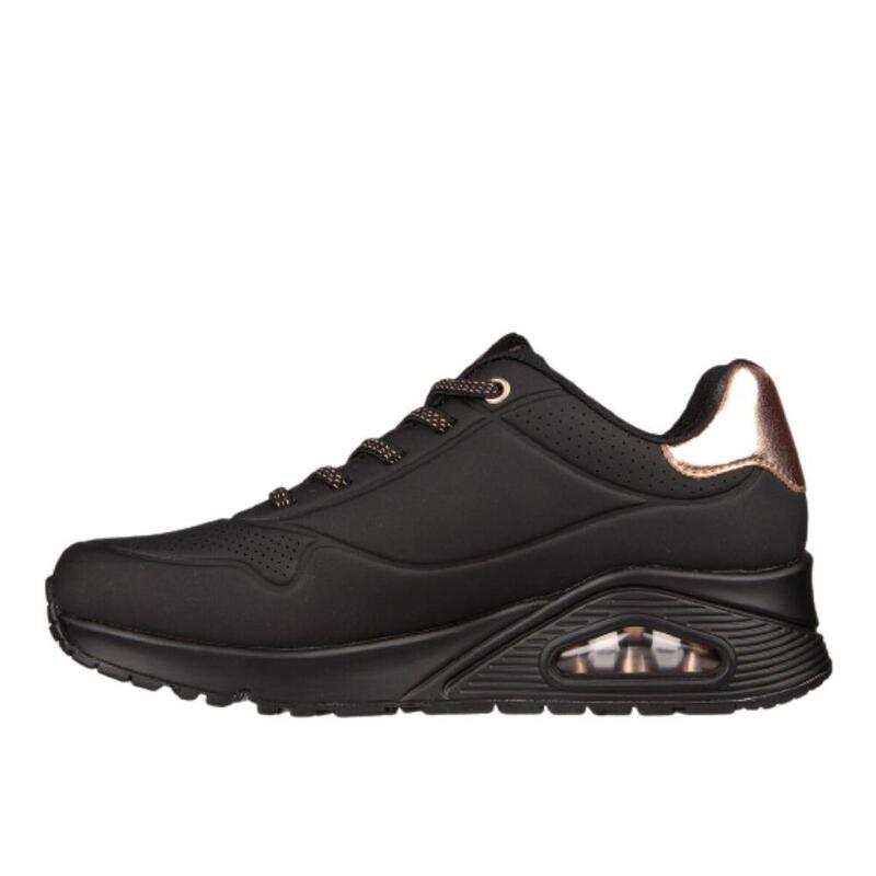 Calçado de Caminhada Urbana Skechers UNO GOLDEN AIR Mulher. Preto