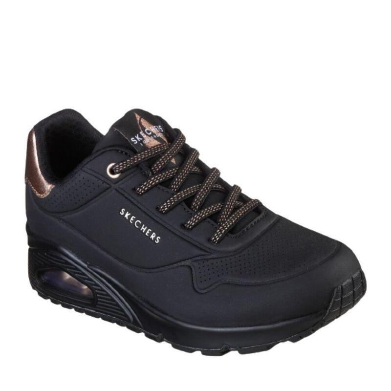 Calçado de Caminhada Urbana Skechers UNO GOLDEN AIR Mulher. Preto