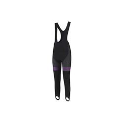 Sport2x T-PRO Premium Bibtight Pantalon long pour femme avec chamois Noir/Violet