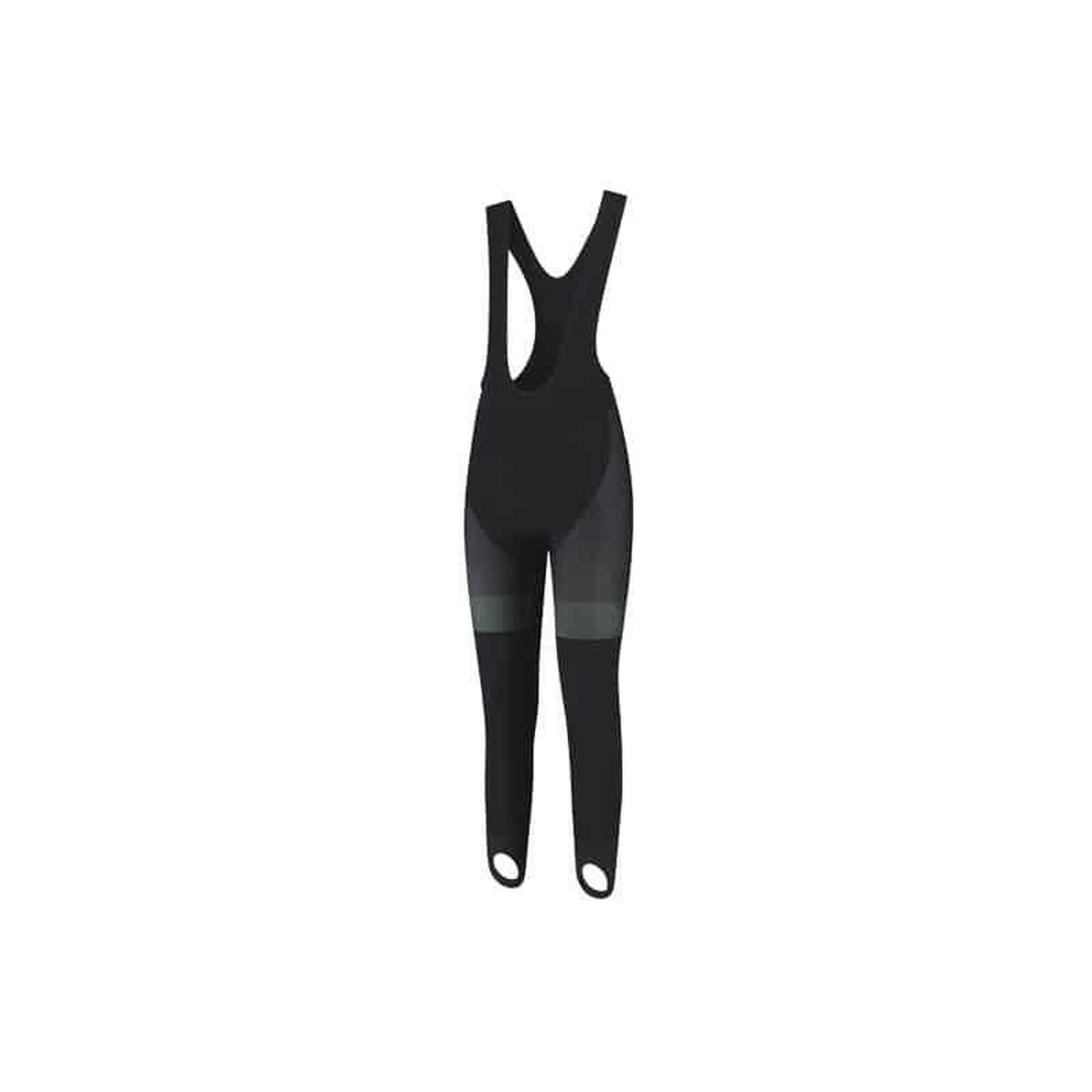 Sport2x T-PRO Premium Bibtight Pantalon long pour femme avec chamois Noir/Vert