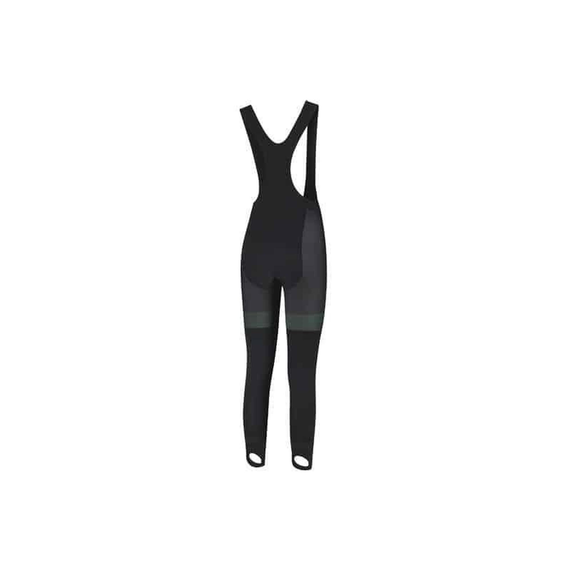 Sport2x T-PRO Premium Bibtight Pantalon long pour femme avec chamois Noir/Vert