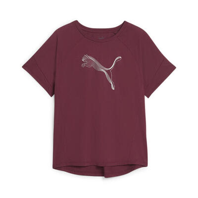 Evostripe t-shirt voor dames puma dark jasper red