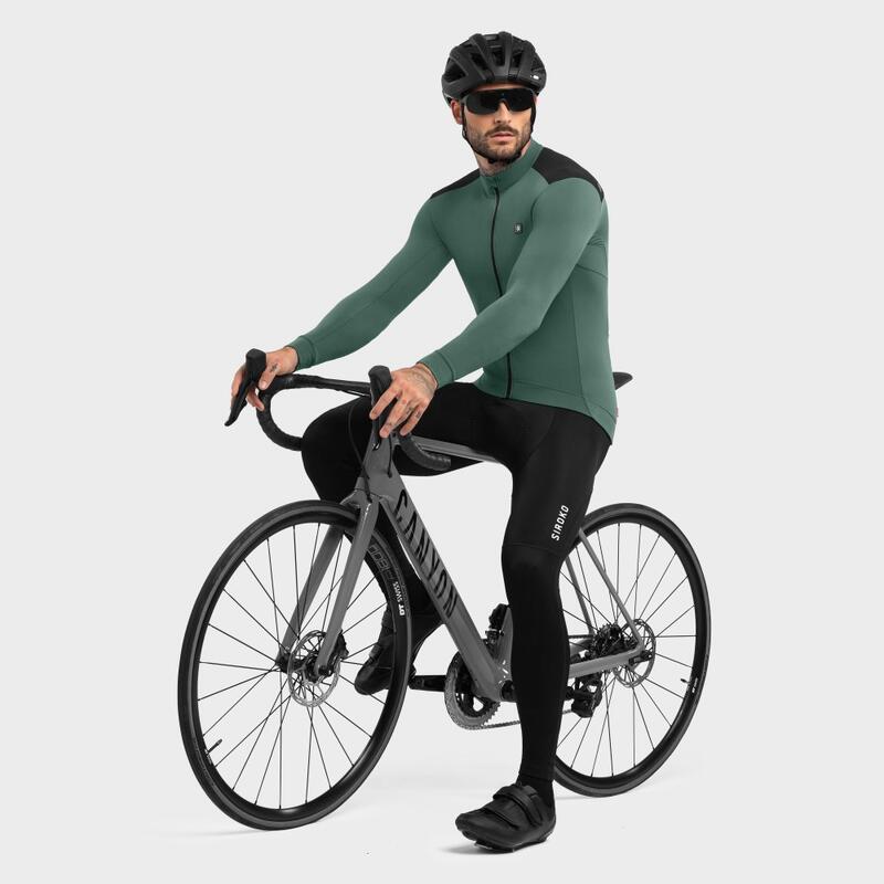 Maglia da ciclismo termica da uomo M4 Volta SIROKO Verde Militare